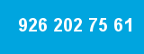 926 202 75 61 926 202 75 61
